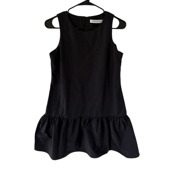 Amanda Uprichard Alejandra Black Ruffled Hem Mini Dress - Picture 4 of 10